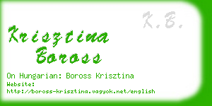 krisztina boross business card